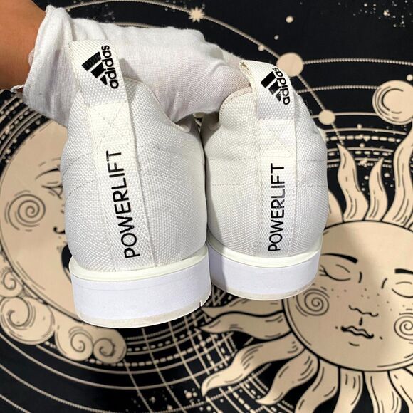 Adidas Powerlift 4 BC0347 Athletic Sneaker Men\'s 12 White Canvas Training Sports main image 5